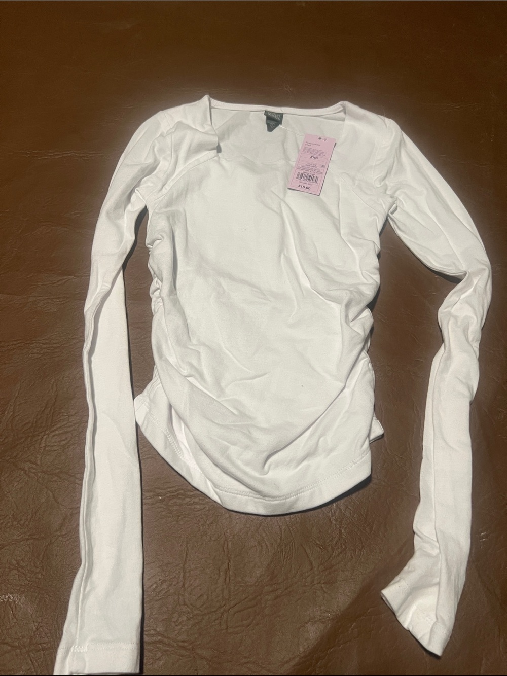 wild fable White Long Sleeve Scoop Neck Tee